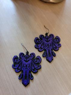 Haunted Mansion Wallpaper Earrings 3D Printer Model