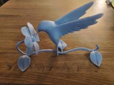 Hummingbird Remix With Flower Stand. 3D Printer Model