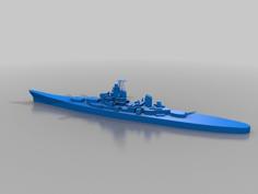 Battleship USS New Jersey 3D Printer Model