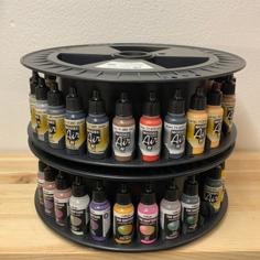 Stackable Filament Spool Paint Organizer 3D Printer Model