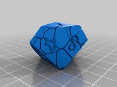 Cracked D10 Dice 3D Printer Model