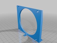 80mm Bottom Fan Mount 3D Printer Model