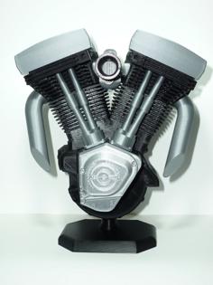 Harley Davidson Evolution Engine + Parts 3D Printer Model