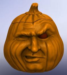 Grumpkin 2: Candy Box, Secret Lock, Glowing LED Eye 3D Printer Model