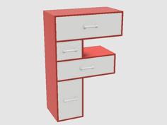 F Drawers 3D Printer Model