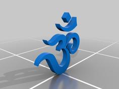 Om 2D Wall Sign 3D Printer Model