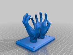 Wall Mounted Hands Key Hanger 3D Printer Model