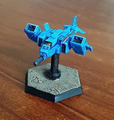 Vectored Thrust VTOL With Flight Stand And Hex Base 3D Printer Model