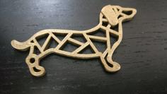 Dachshund Keychain 3D Printer Model