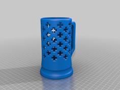 500ml Can Mug Holder 7 “Crosshole” 3D Printer Model