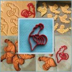 Cookie Cutter Rooster 3D Printer Model