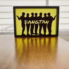 BTS Silhouette Ornament 3D Printer Model