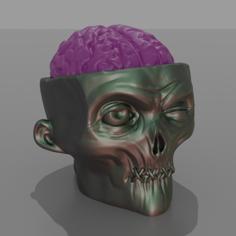 Halloween Brain Skull 3D Printer Model