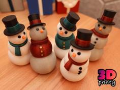 Small Snowman Fidget (Original) 3D Printer Model