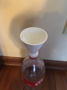 Vented Funnel For 2 Liter Coke Bottle 3D Printer Model