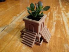 Aztec Succulent Temple Planter 3D Printer Model