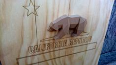 California Republic Bear (Low Poly) 3D Printer Model