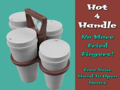 Hot 4 Handle Coffee Tote Carrier 3D Printer Model