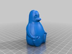 Sitting Tux 3D Printer Model