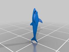 Great White Shark With Human Teeth 3D Printer Model