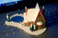 Christmas House With Frozen Pond 3D Printer Model