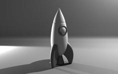 Simple Rocket 3D Printer Model