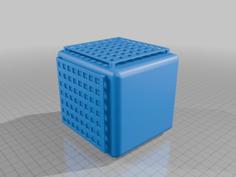 A Square Pencil Case With A Surrounding Grid 3D Printer Model