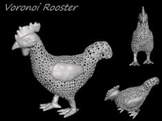 Voronoi Rooster 3D Printer Model