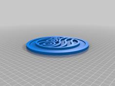 Avatar The Last Air Bender Symbols (Air, Fire, Water, Earth) 3D Printer Model