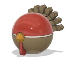 Pokemon Thanksgiving Turkey Pokeball 3D Printer Model