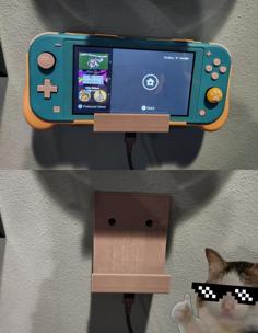 Switch Lite Wall Mount W/ Screw Holes 3D Printer Model