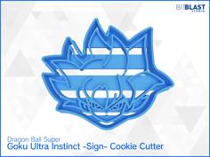 DragonBall Super Goku UI -Sign- Cookie Cutter 3D Printer Model