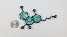 THC Molecule – Fillable Pendant 3D Printer Model