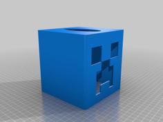 Minecraft Creeper Tissue Box 3D Printer Model