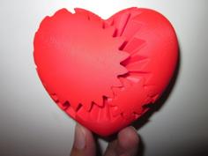 Screwless Heart Gears 3D Printer Model