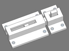 Robust And Easy To Print Latch Slide Lock 3D Printer Model