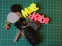 Iamburny’s V2 Customizable Text – Name Keyring / Keyfob 3D Printer Model