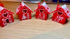 Gingerbread House Xmas Card Kit – Added Details, Customisable Text – Multiple Languages 3D Printer Model