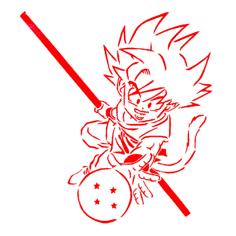 Kid Goku Stencil 2 3D Printer Model