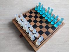 Solid Single-print Chess Set For Resin Printer 3D Printer Model