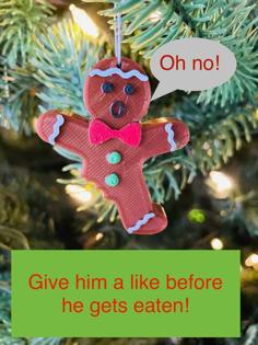 Eaten Gingerbread Man Ornament 3D Printer Model