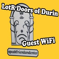 LotR Doors Of Durin Guest WiFi 3D Printer Model