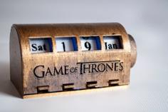 Game Of Thrones Desk Calendar 3D Printer Model