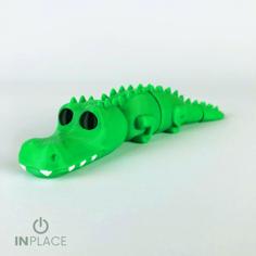 Cute Crocodile Articulated (dark Eyes Version) 3D Printer Model