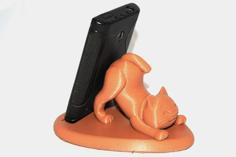 Cat Cell Phone Holder Remix 3D Printer Model