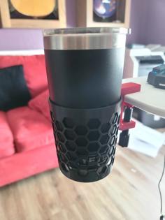 Yeti 20oz Rambler Tumbler Holder With Clamp 3D Printer Model