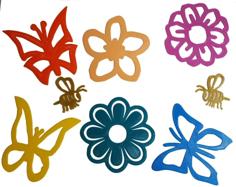 Flower, Butterfly And Bee Decals For Flexible Filament 3D Printer Model