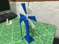 Hand Powered Fan 3D Printer Model