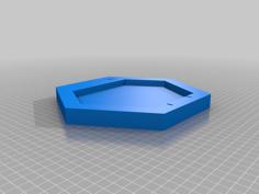 Wall Mounted Foldable Modular Hexagon Shelf (print In Place) 3D Printer Model