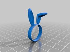 Bunny Ear Ring 3D Printer Model